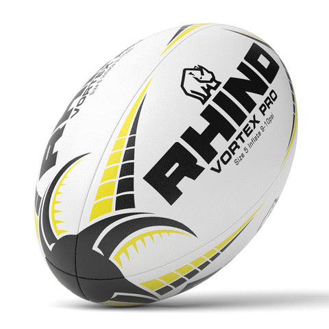Rhino Vortex Pro Match Rugby Ball - 5 - White
