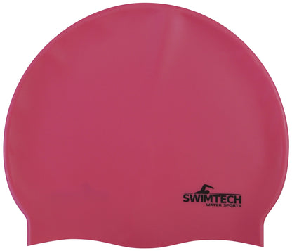 SwimTech Silicone Swim Cap Pink