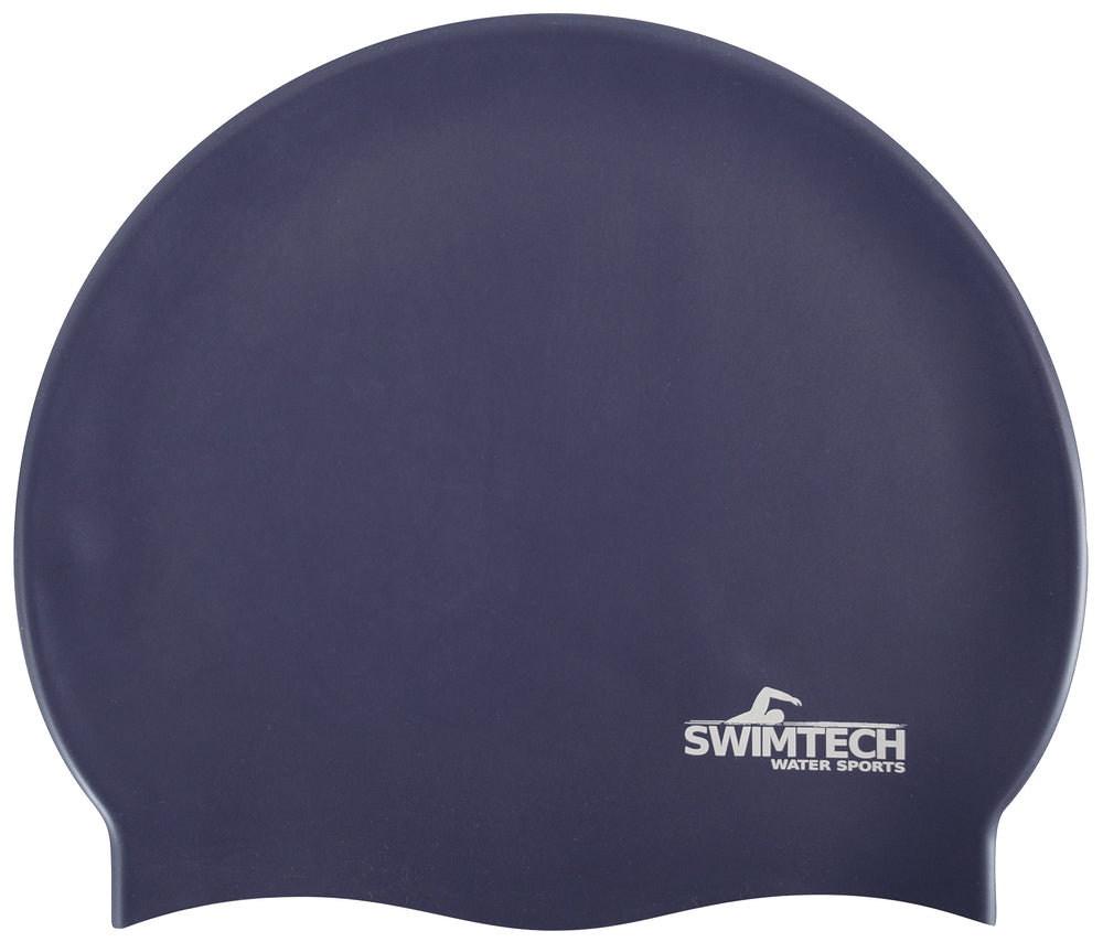 SwimTech Silicone Swim Cap Navy