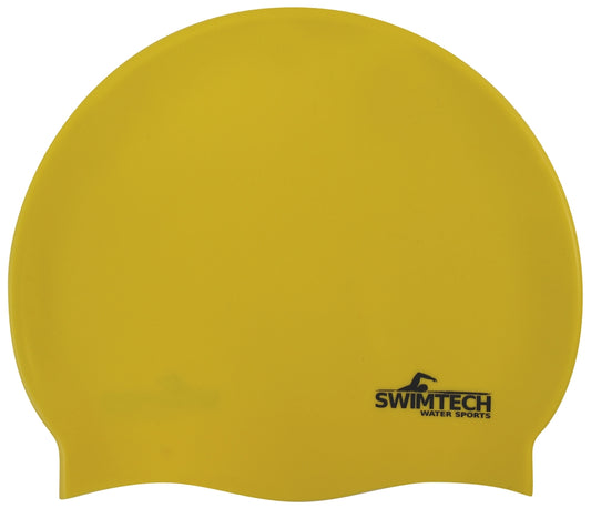 SwimTech Silicone Swim Cap Yellow