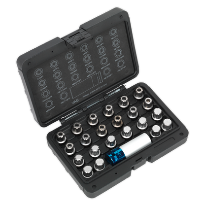 SEALEY - SX210 Locking Wheel Nut Key Set 23pc - VAG