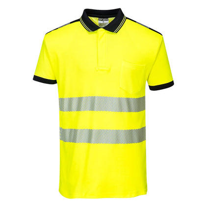 Portwest T180YBRXXXL -  sz 3XL PW3 Hi-Vis Polo Shirt S/S - Yellow/Blue