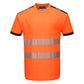 Portwest T181 - Orange/Black Sz 4XL PW3 Hi-Vis Short Sleeved T-Shirt Viz Visibilty