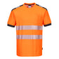 Portwest T181 - Orange/Grey Sz M PW3 Hi-Vis Short Sleeved T-Shirt Viz Visibilty