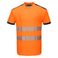 Portwest T181 - Orange/Navy Sz 4XL PW3 Hi-Vis Short Sleeved T-Shirt Viz Visibilty