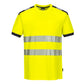 Portwest T181 - Yellow/Grey Sz XL PW3 Hi-Vis Short Sleeved T-Shirt Viz Visibilty