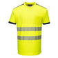 Portwest T181 - Yellow/Navy Sz XL PW3 Hi-Vis Short Sleeved T-Shirt Viz Visibilty
