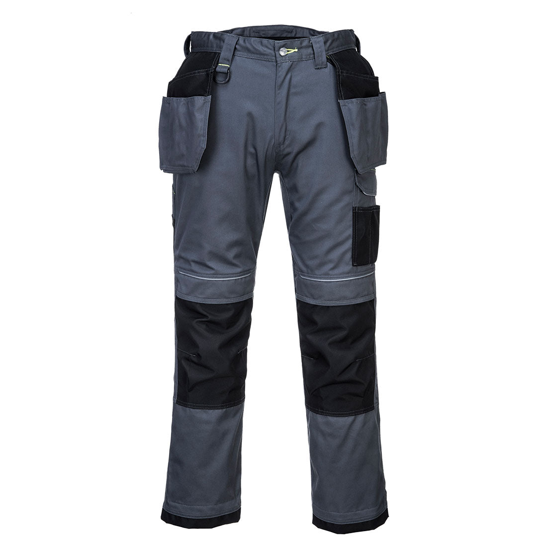 Portwest T602 - Grey/Black  41 Short PW3 Holster Work Trousers Combat Cargo Pants