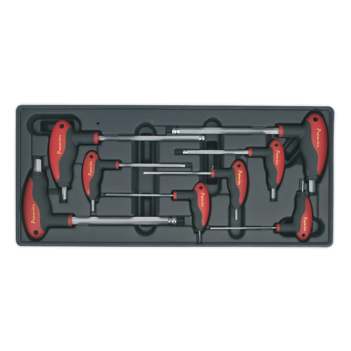 SEALEY - TBT06 Tool Tray with T-Handle Ball-End Hex Key Set 8pc