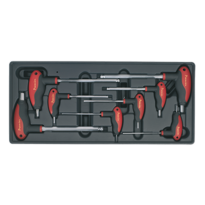 SEALEY - TBT06 Tool Tray with T-Handle Ball-End Hex Key Set 8pc