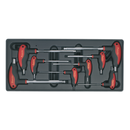 SEALEY - TBT06 Tool Tray with T-Handle Ball-End Hex Key Set 8pc