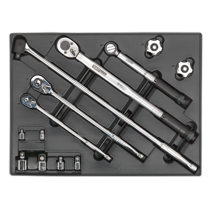 SEALEY - TBT32 Tool Tray with Ratchet, Torque Wrench, Breaker Bar & Socket Adaptor Set 13pc