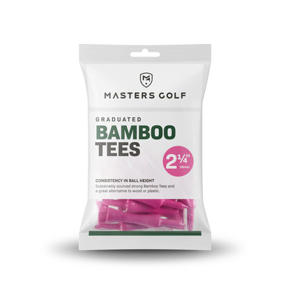 Masters Bamboo Graduated Tees (Bag of 20) - 2 1/4" - Pink