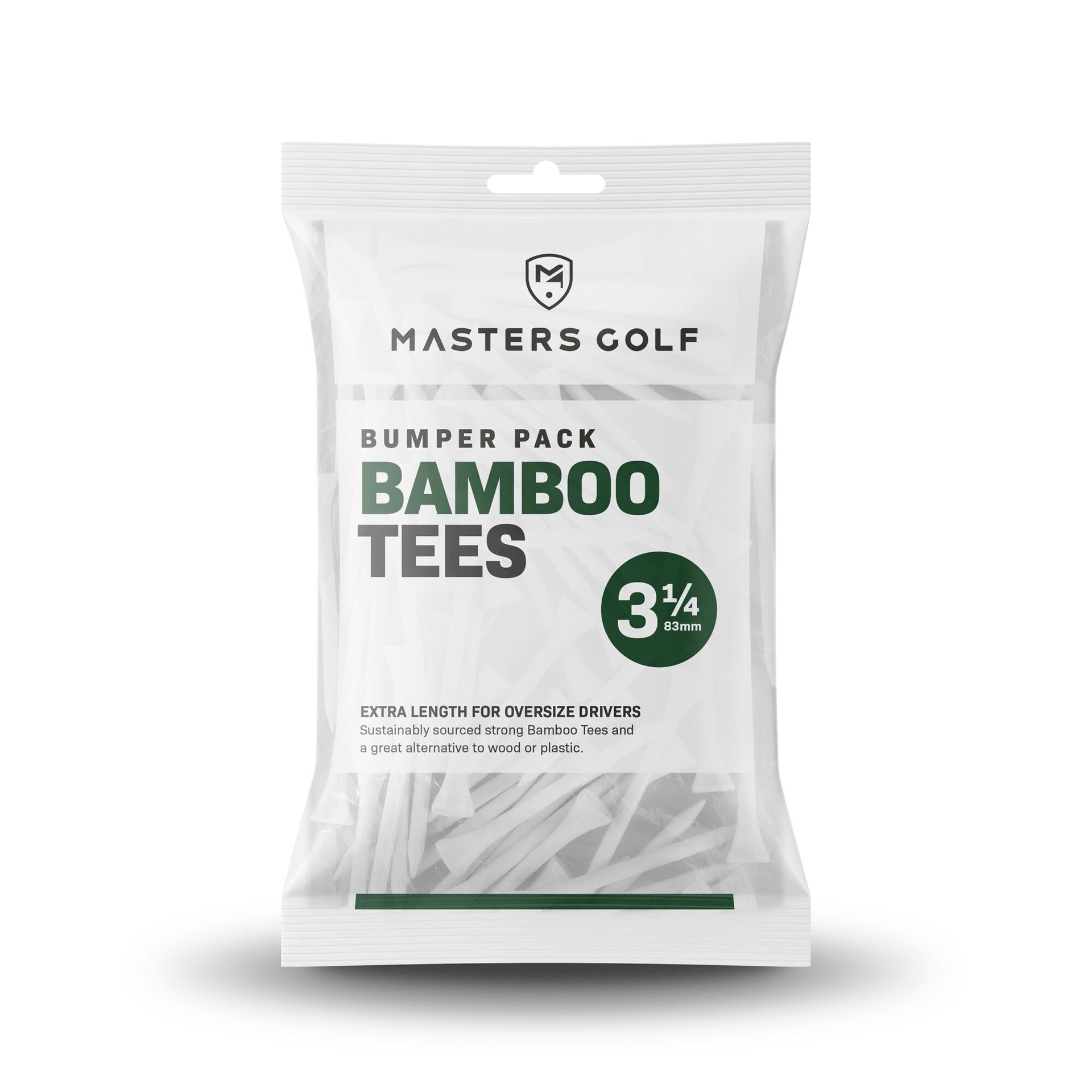 Masters Bamboo Tees (Bag of 85) - 3 1/4" - White