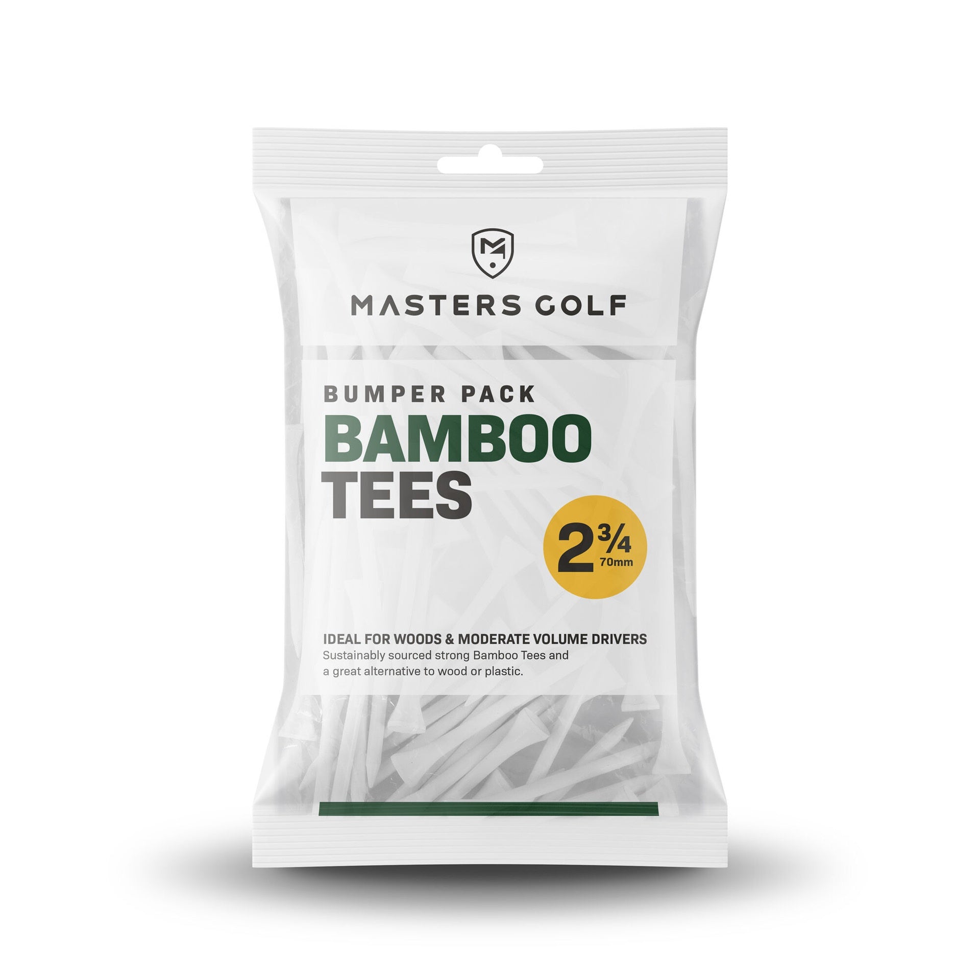 Masters Bamboo Tees (Bag of 110) - 2 3/4" - White