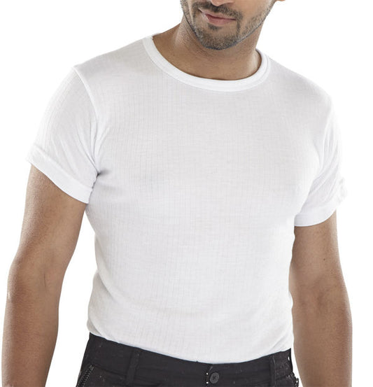 BEESWIFT THEMAL VEST SHORT SLEEVE WHITE L