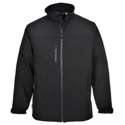 Portwest TK50 Black Sz 4XL Softshell Jacket Microfleece Coat Waterproof Breathable Work