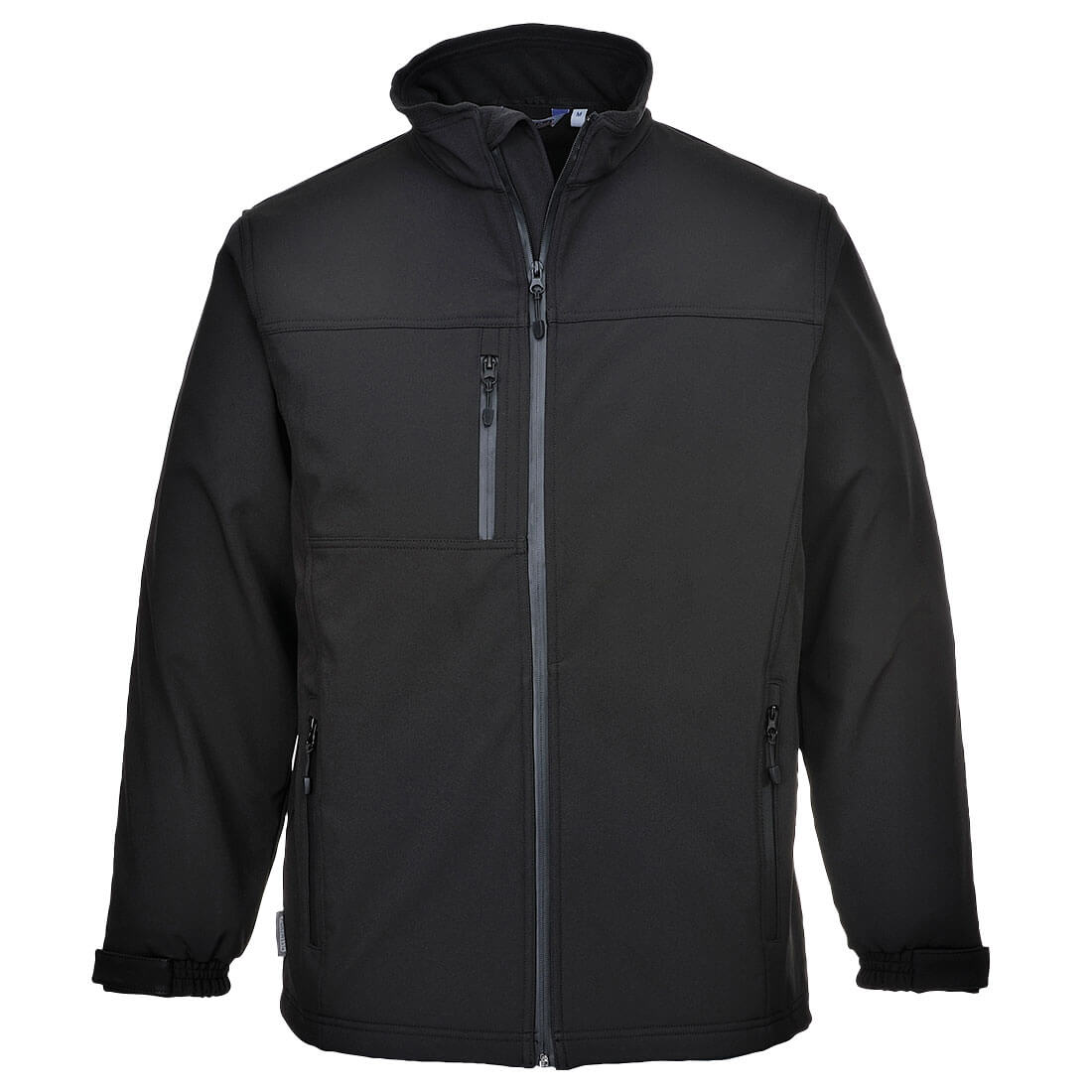 Portwest TK50 Black Sz L Softshell Jacket Microfleece Coat Waterproof Breathable Work