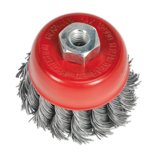 SEALEY - TKCB652 Twist Knot Wire Cup Brush �65mm M10 x 1.25mm