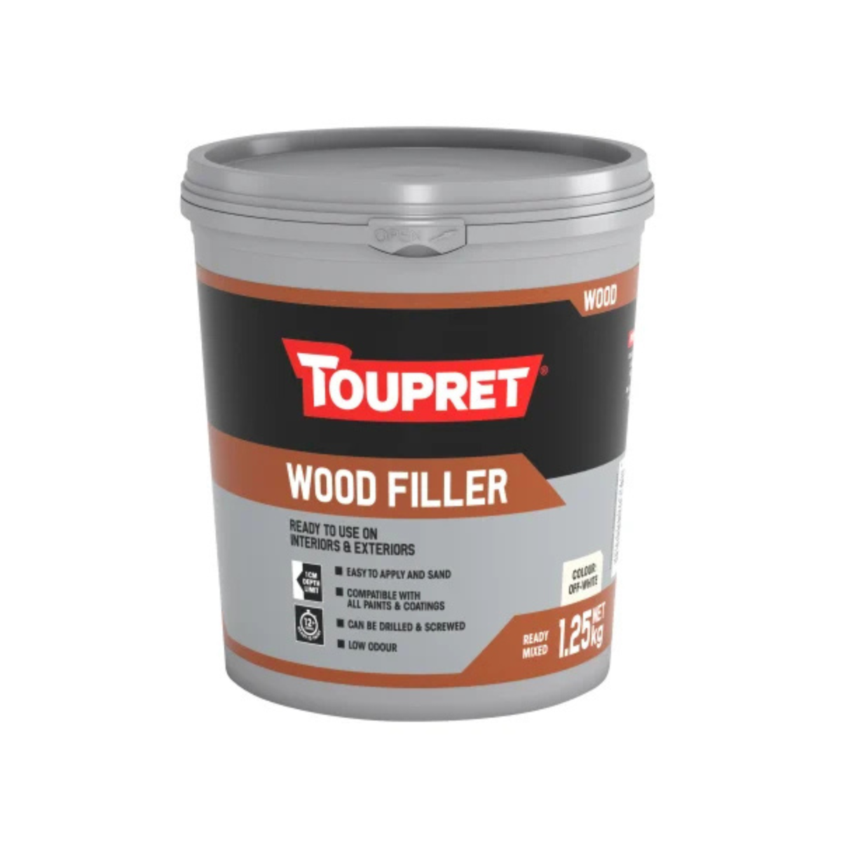 Toupret Wood Filler Off-White 1.25kg