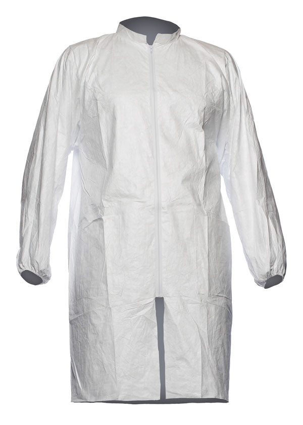 TYVEK 500 DISPOSABLE LABCOAT PL309 WHITE S