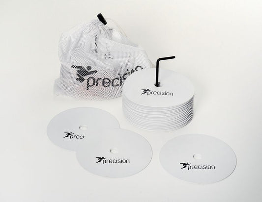 Precision Round Rubber Marker Discs (Set of 20) White Medium