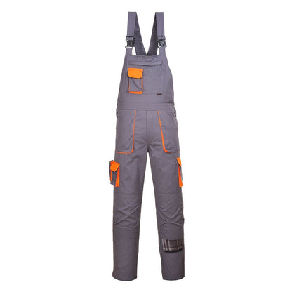 Portwest TX12GRRL -  sz L Portwest Texo Contrast Bib & Brace - Grey - Regular