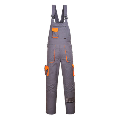 Portwest TX12GRTL -  sz L Portwest Texo Contrast Bib & Brace - Grey - Tall