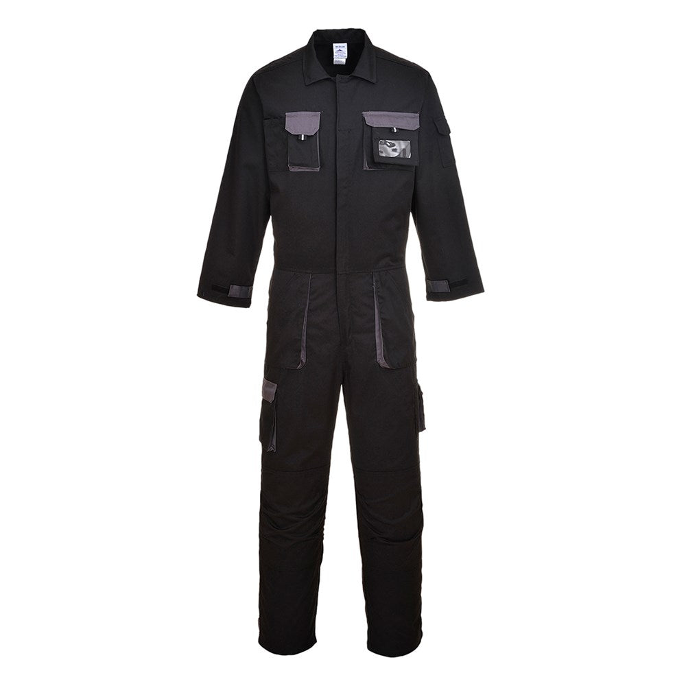 Portwest TX15BKRXL -  sz XL Portwest Texo Contrast Coverall - Black