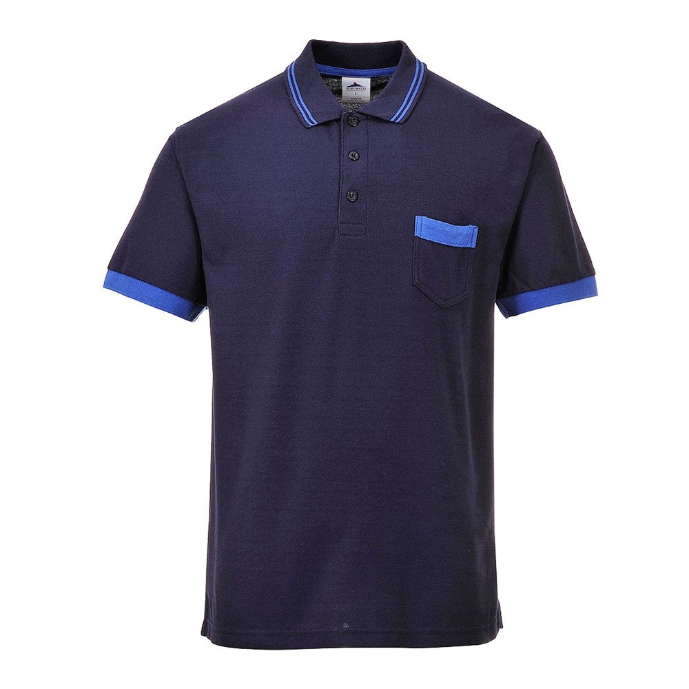 Portwest TX20NARXL -  sz XL Portwest Texo Contrast Polo Shirt - Navy