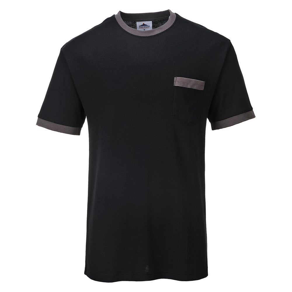 Portwest TX22BKRS -  sz S Portwest Texo Contrast T-shirt - Black