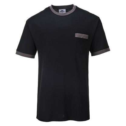 Portwest TX22BKRS -  sz S Portwest Texo Contrast T-shirt - Black
