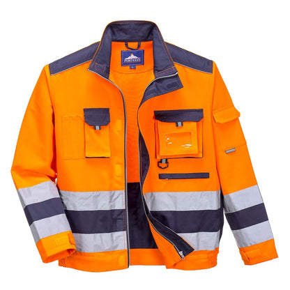 Portwest TX50ONRS -  sz S Lille Hi-Vis Jacket - Orange/Navy