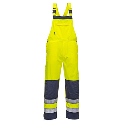 Portwest TX72YNRL -  sz L Girona Hi-Vis Bib & Brace - Yellow/Navy