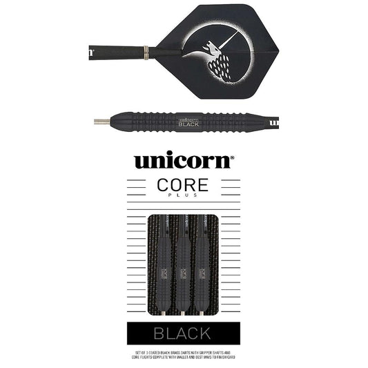 Unicorn Core Plus Win Brass Darts Black/Gold 21g