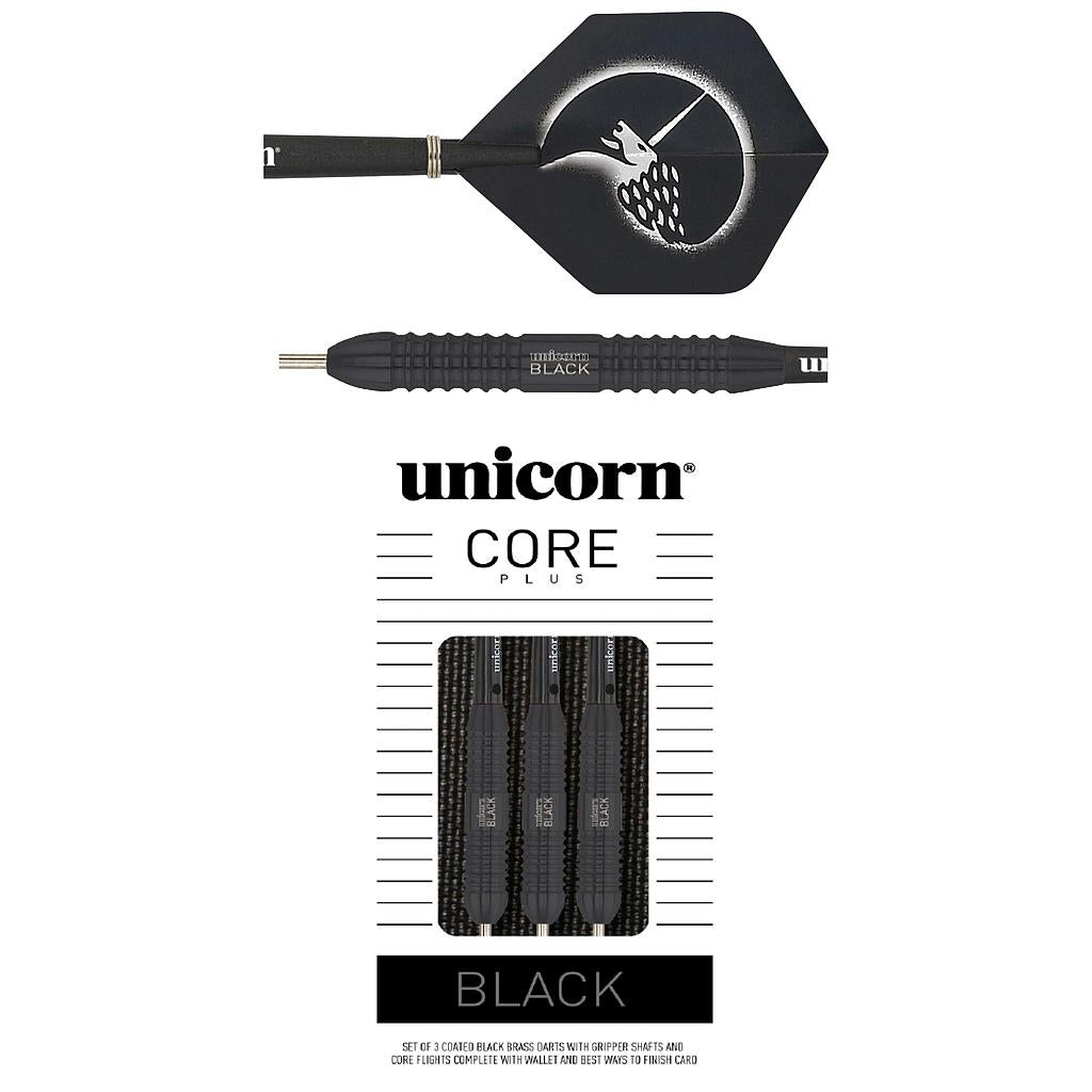 Unicorn Core Plus Win Brass Darts Black/Gold 21g