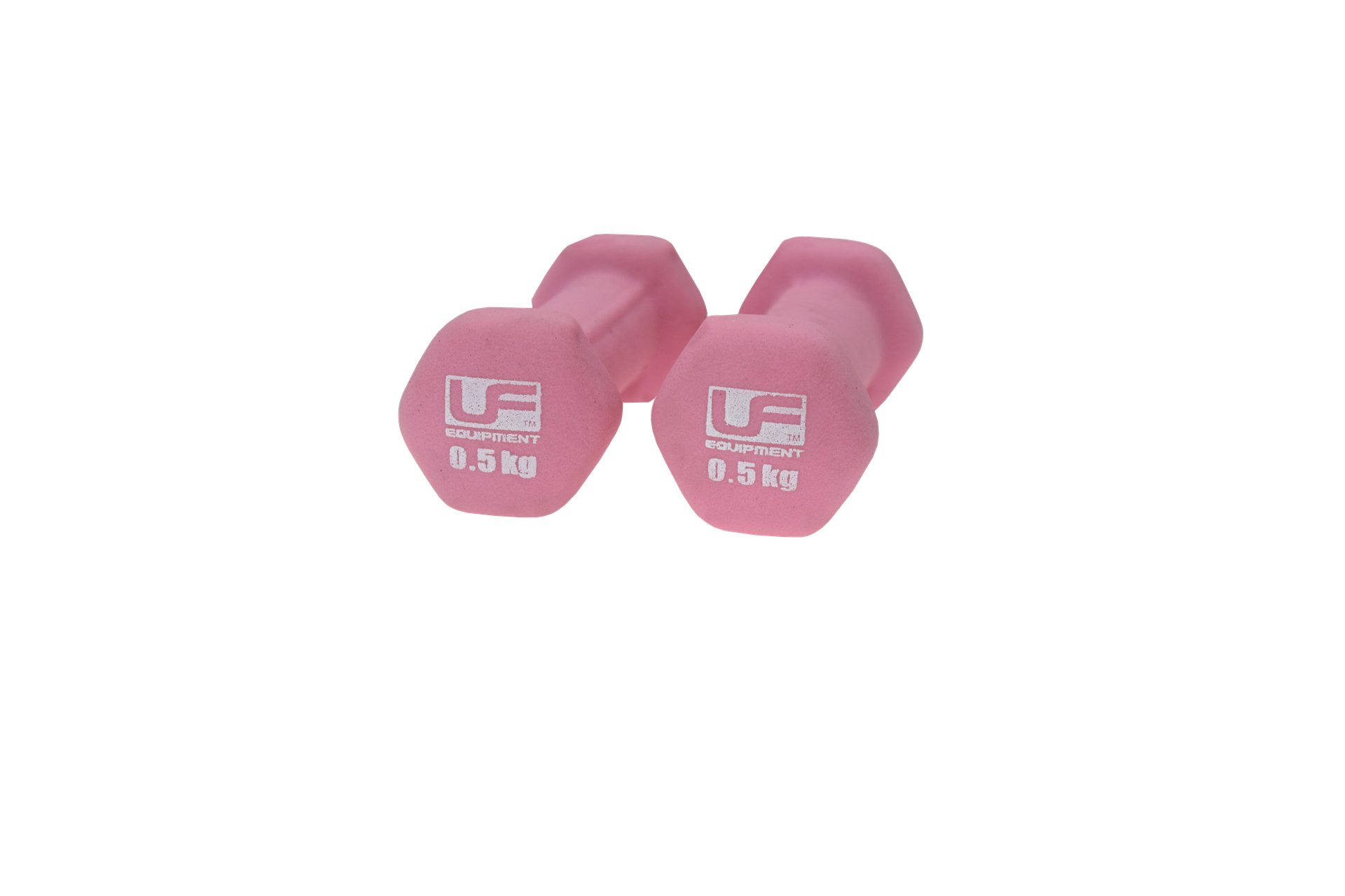 Urban Fitness Hex Dumbbells - Neoprene Covered (Pair)  2 x 0.5kg - Pink
