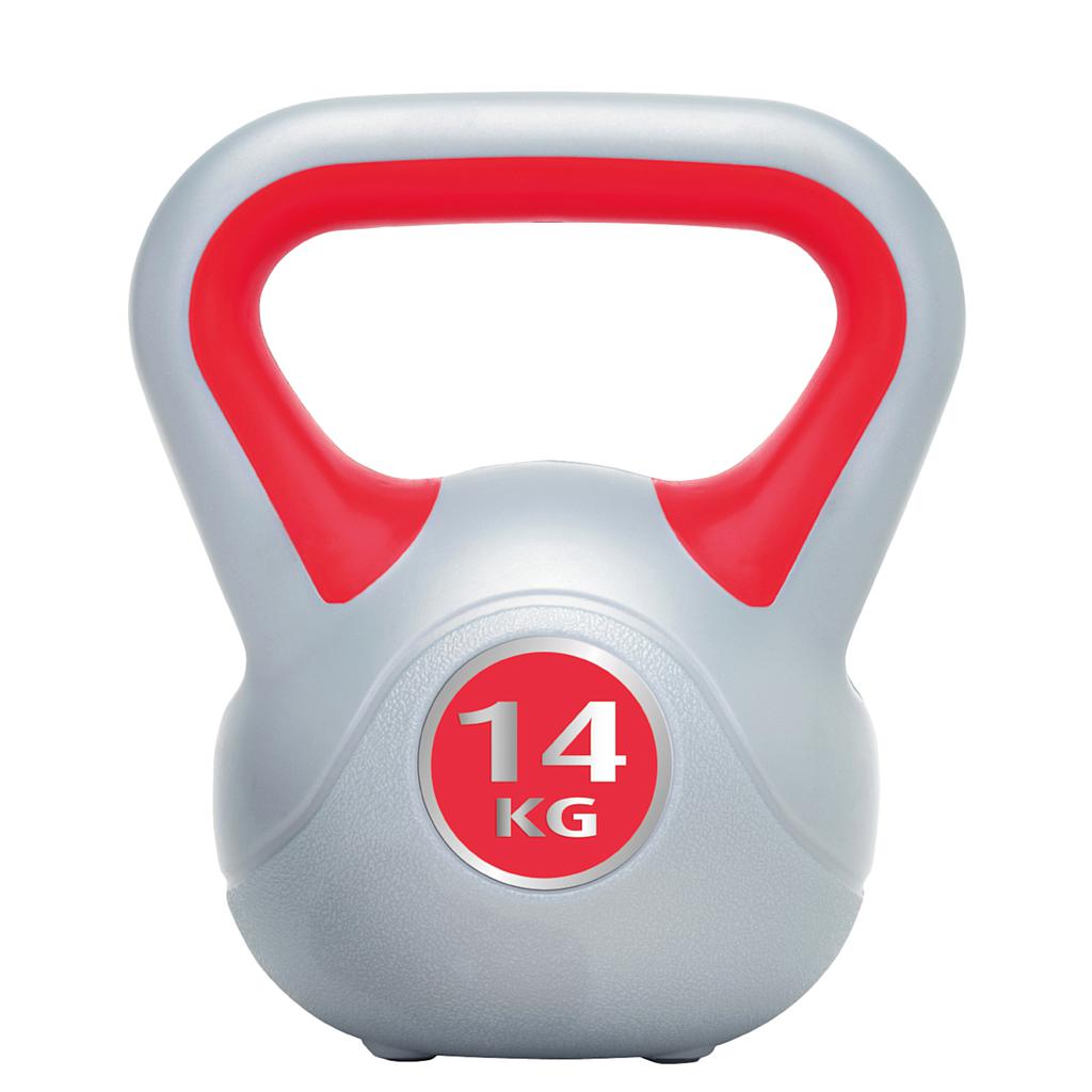 Urban Fitness Vinyl Kettlebell  14kg - Red