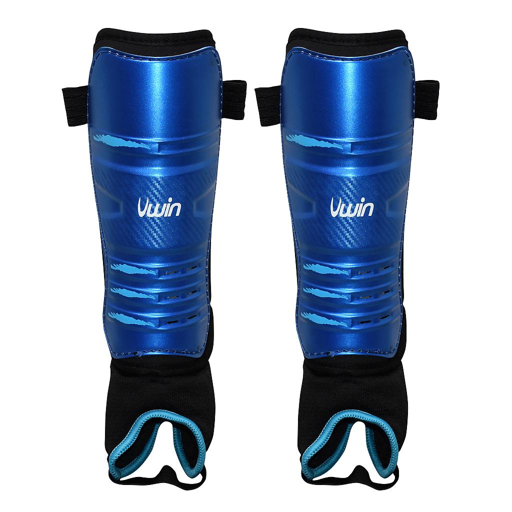 Uwin Hockey Shinguards Royal/Black/Aqua Medium