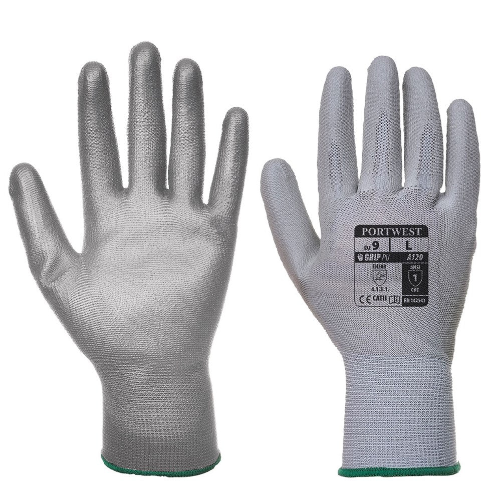 Portwest VA120G7RL -  sz L Vending PU Palm Glove - Grey