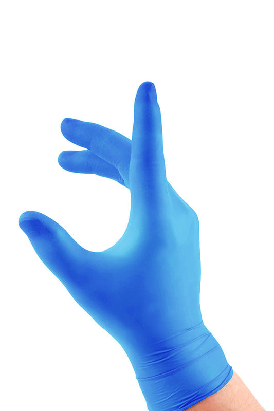 BEESWIFT VINYL GLOVES POWDER FREE BLUE XL