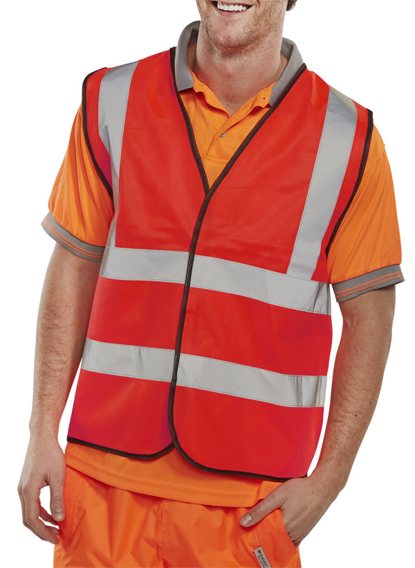 BEESWIFT HI-VIS VEST RED XS