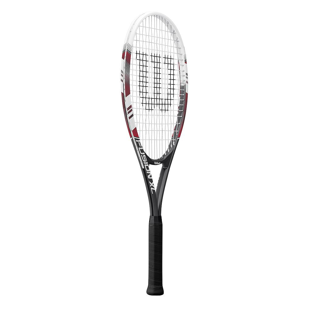 Wilson Fusion XL Tennis Racket White/Red/Black Grip 3