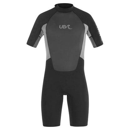 UB Mens Blacktip Mono Shorty Wetsuit Black/Grey Small