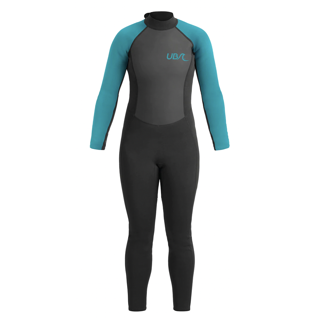 UB Womens Sailfin Long Wetsuit Black/Aqua XLarge