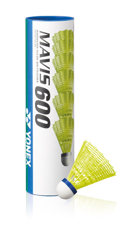 Yonex Mavis 600 Shuttles (Tube of 6) Yellow