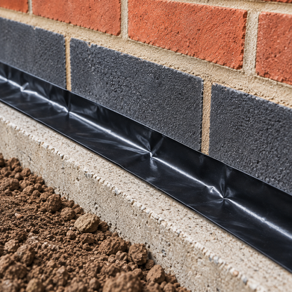 Damp Proof Membrane Black Polythene Sheeting Roll DPM Visqueen 4m Wide 300MU