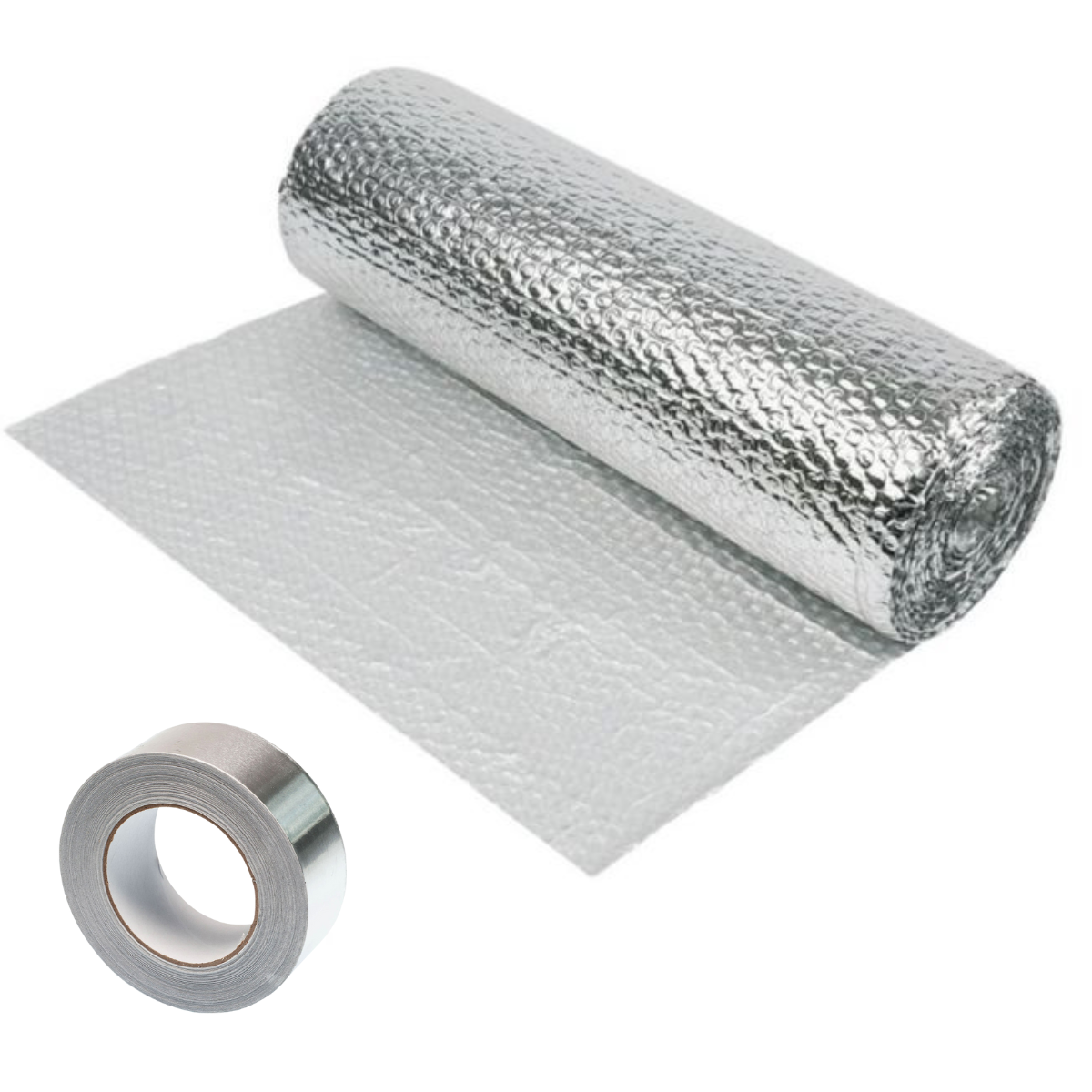 Yuzet 1.2m x 25m Double Foil Insulation Aluminium Bubble Loft Caravan Wall Tape