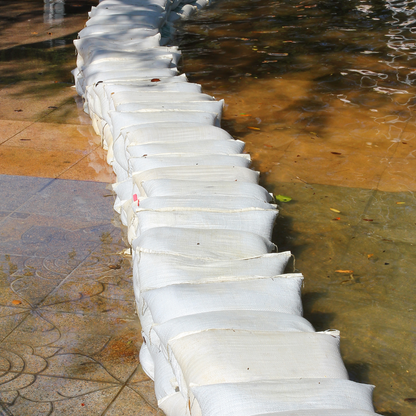 Yuzet White Woven Polypropylene Sandbags Sacks Flood Defence Sand Bags