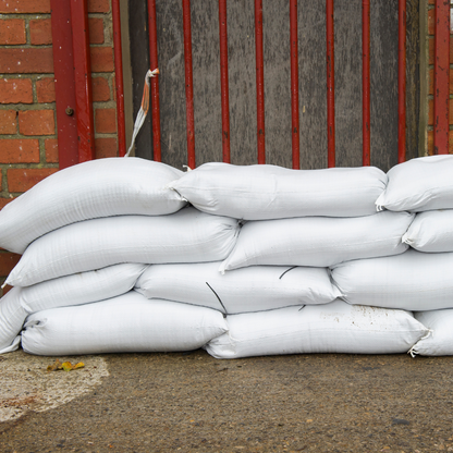 Yuzet White Woven Polypropylene Sandbags Sacks Flood Defence Sand Bags